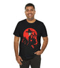 Skeleton Cowboy with Horse & Crow – DarkWildWest Unisex T-Shirt