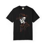 Minimalist Skeleton Cowboy – DarkWildWest Unisex T-Shirt