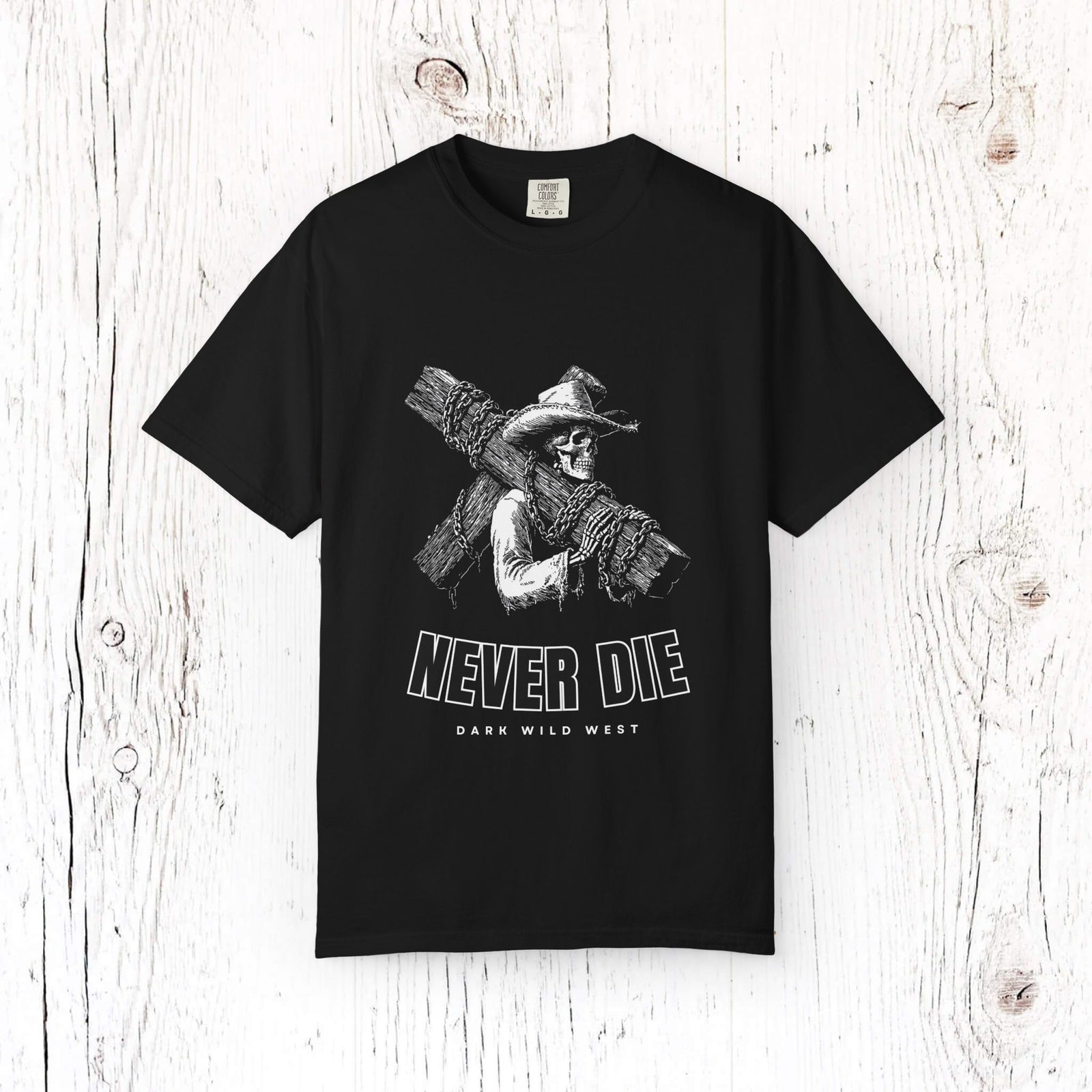 Rebels Never Die Skeleton Cowboy - DarkWildWest Unisex T-Shirt