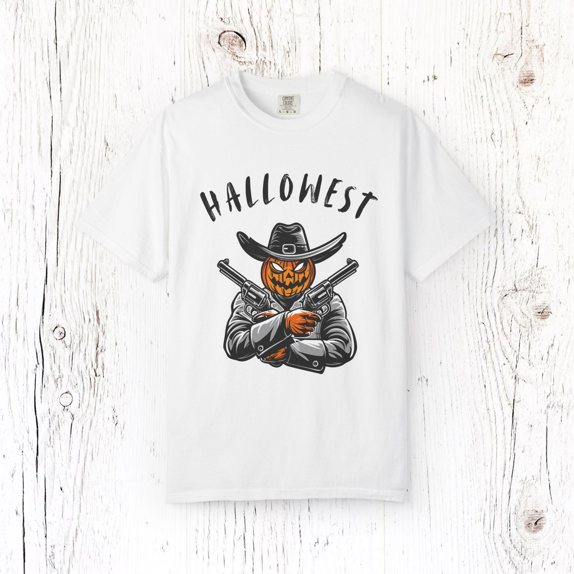 Hallowest Pumpkin Gunslinger – DarkWildWest Unisex T-Shirt