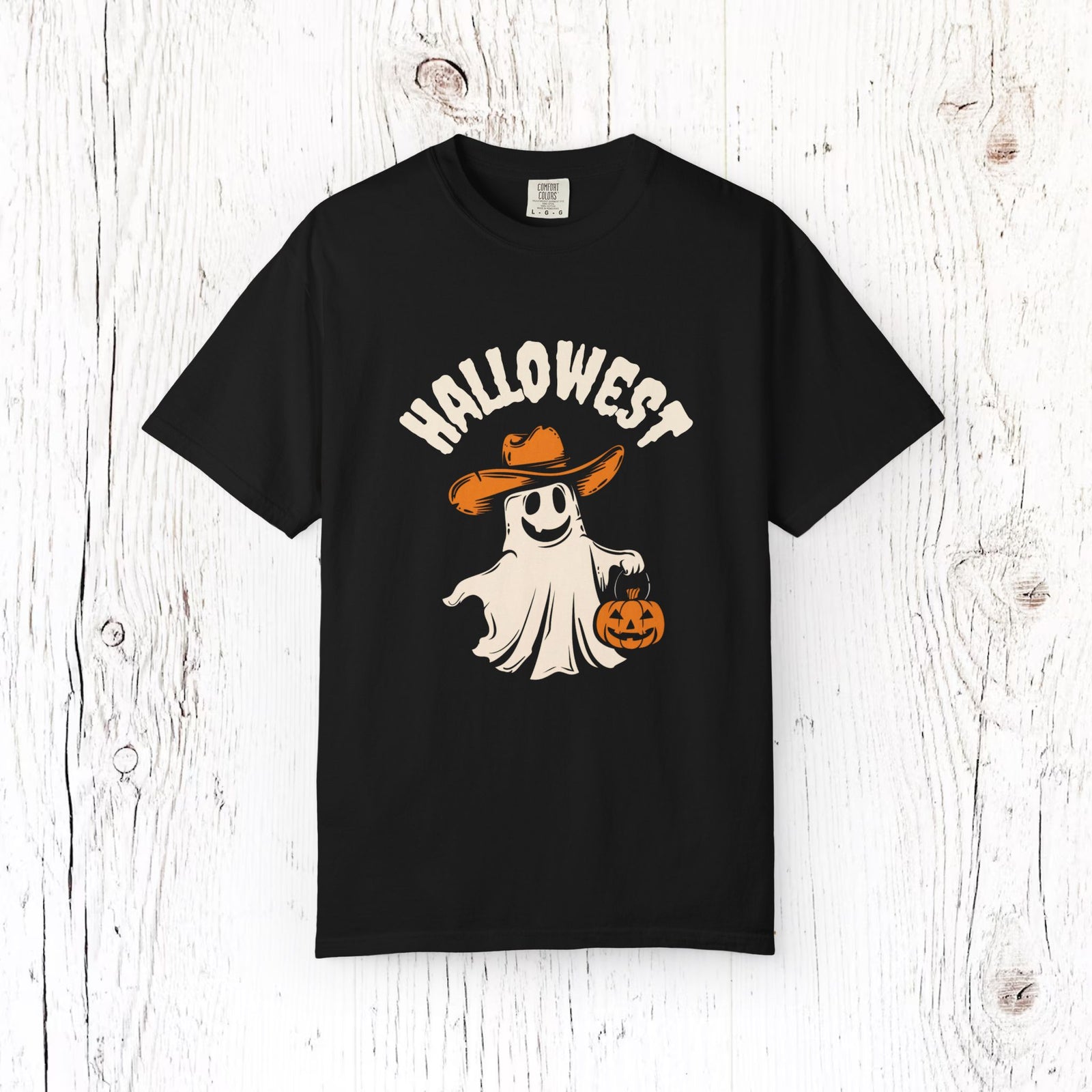 Hallowest Cowboy Ghost Halloween T-Shirt – Funny Western Spooky Tee