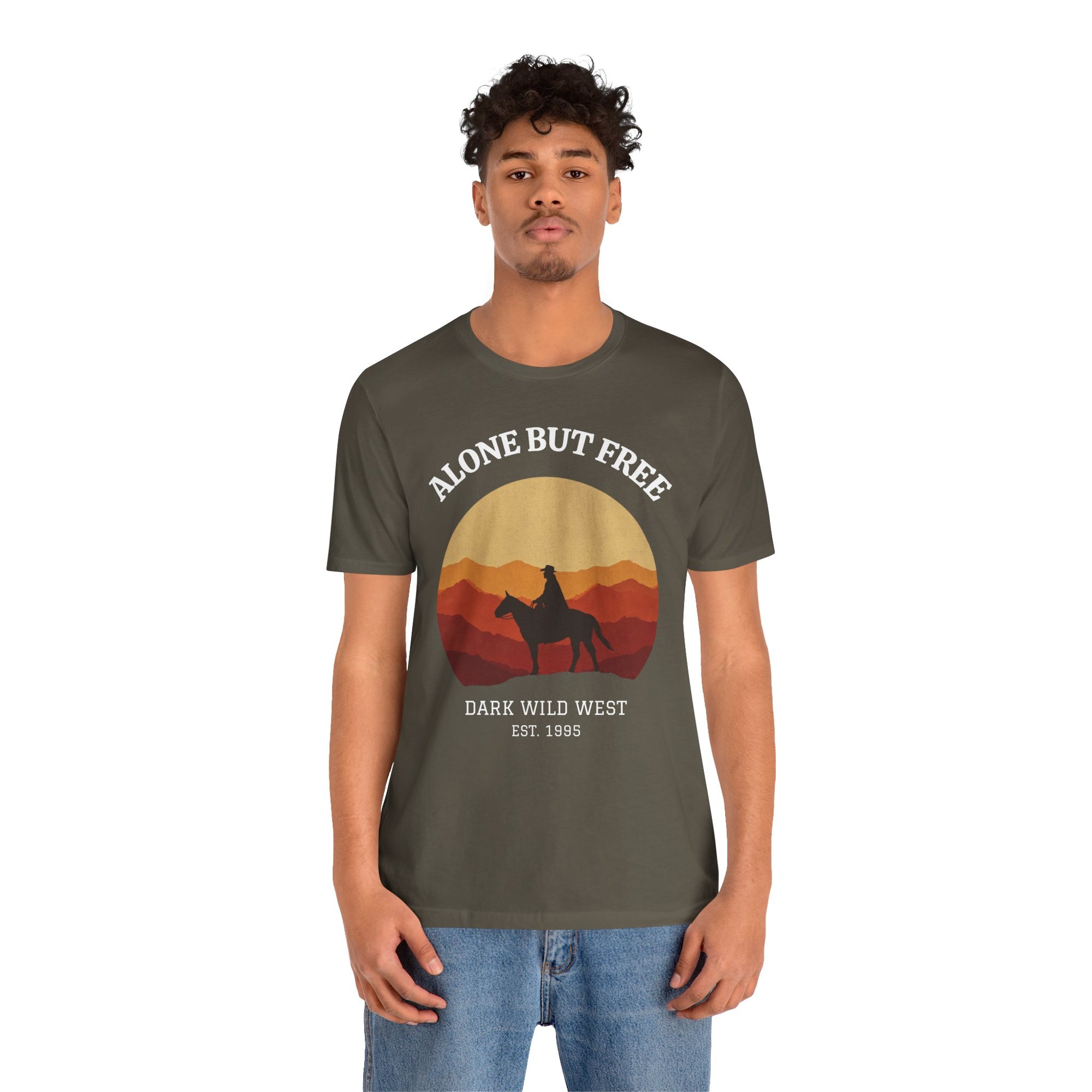 Ride Into the Sunset Cowboy - DarkWildWest Unisex T-Shirt