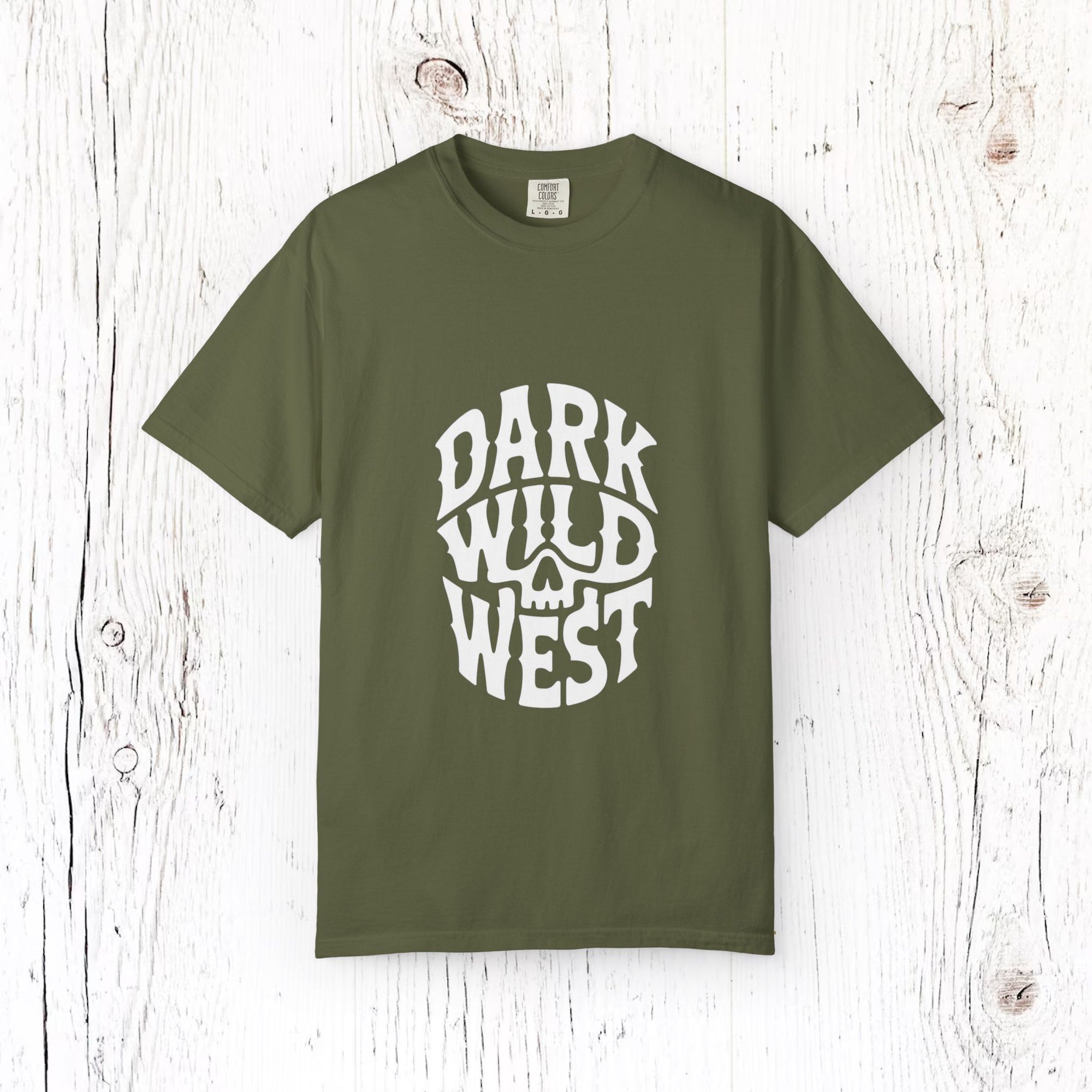 Dark Wild West Skull Logo T-Shirt - Western Outlaw Streetwear Tee