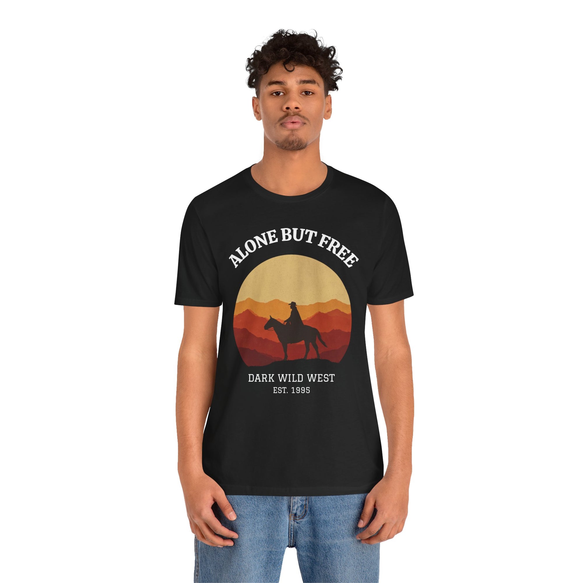 Ride Into the Sunset Cowboy - DarkWildWest Unisex T-Shirt