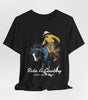 Ride A Cowboy Streetwear Graphic Tee – DarkWildWest Unisex T-Shirt