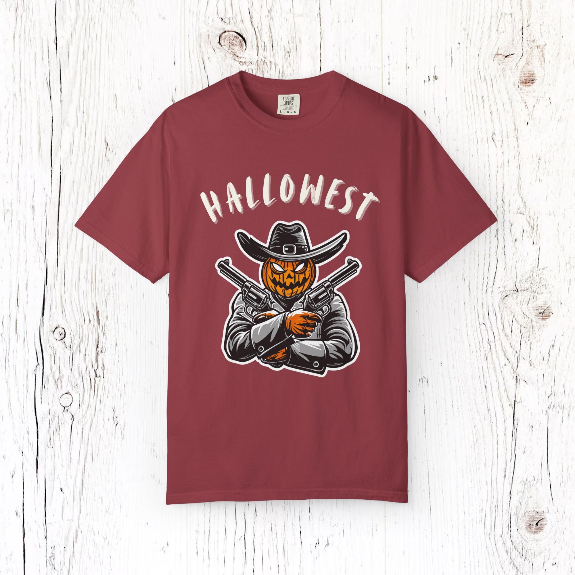 Hallowest Pumpkin Gunslinger – DarkWildWest Unisex T-Shirt