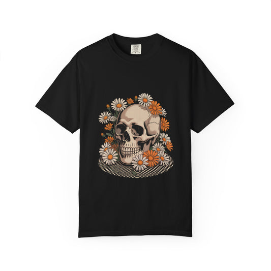 Skull and Daisy Floral – DarkWildWest Unisex T-Shirt