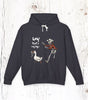 Hey! That’s My Leg! Funny Skeleton Cowboy Hoodie - Western Goose Halloween Sweatshirt