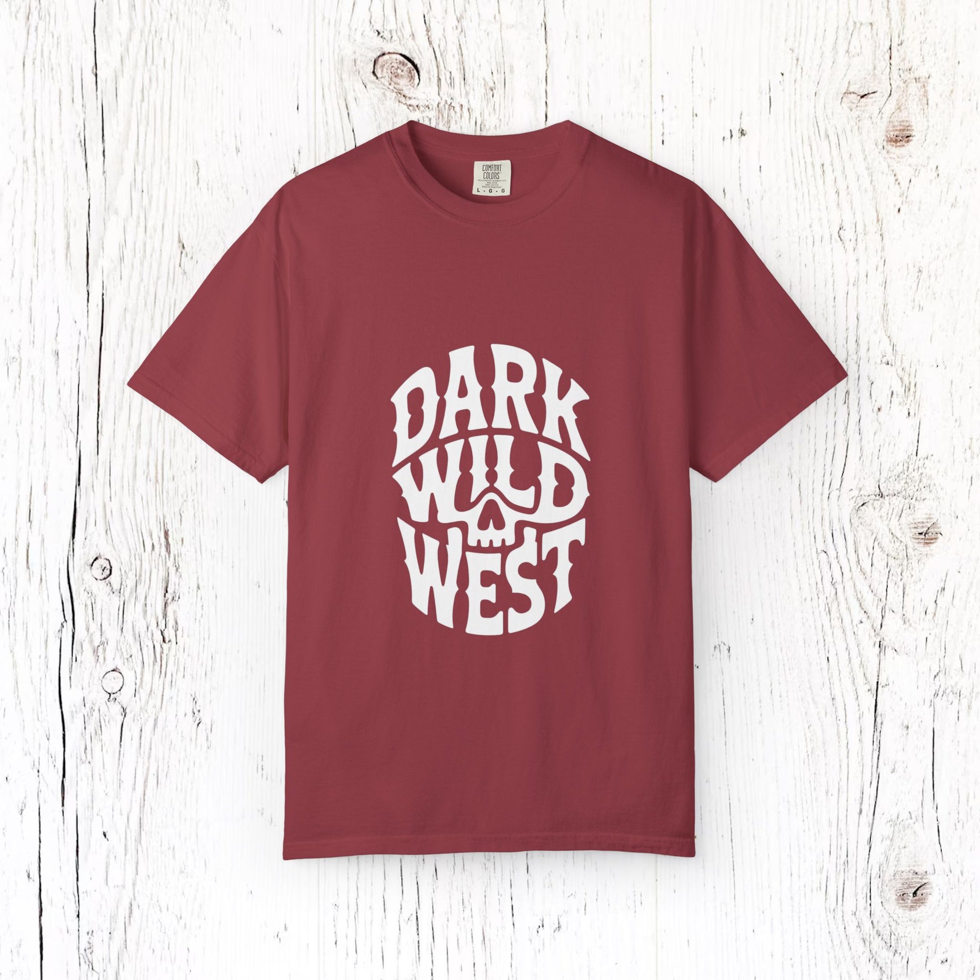 Dark Wild West Skull Logo T-Shirt - Western Outlaw Streetwear Tee
