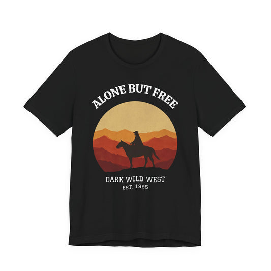 Ride Into the Sunset Cowboy - DarkWildWest Unisex T-Shirt