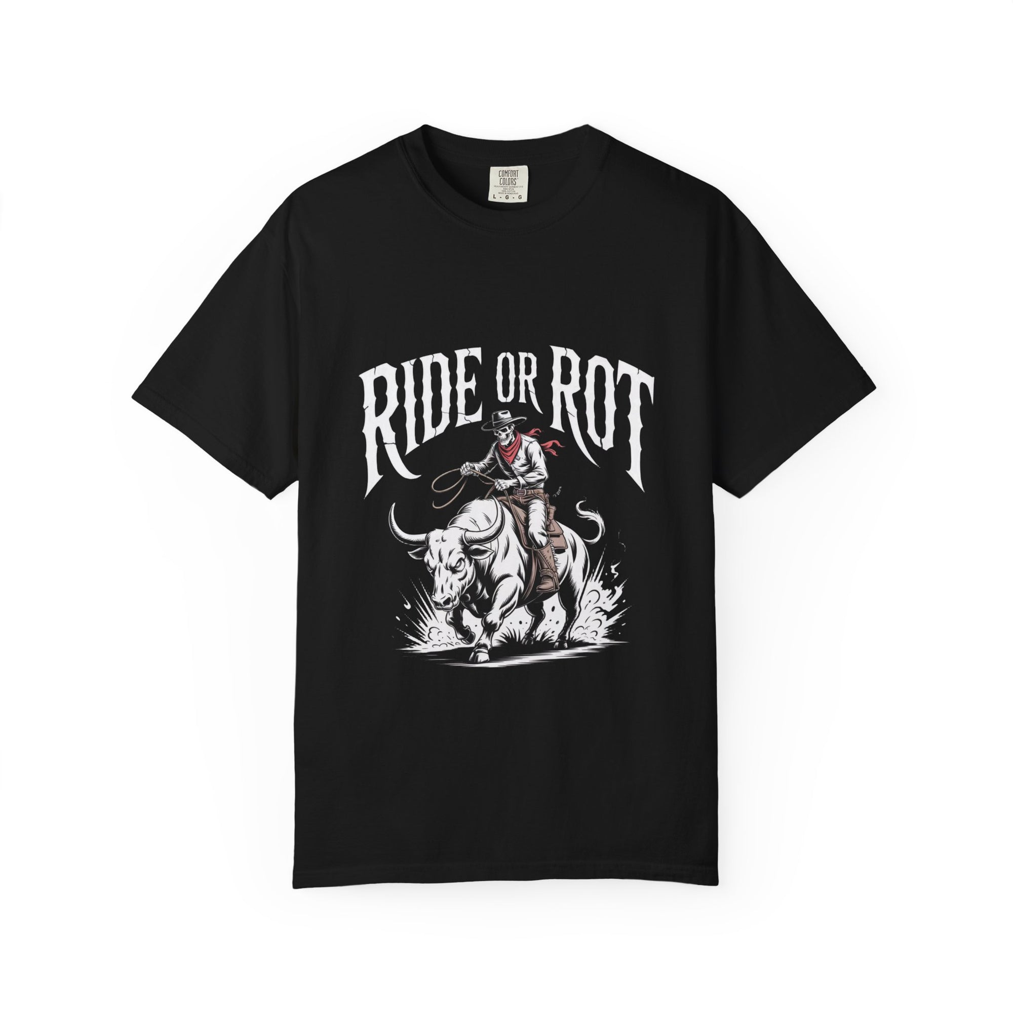 Ride or Rot Skeleton Cowboy – DarkWildWest Unisex T-Shirt