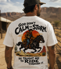 "God Didn’t Calm the Storm, He Taught Me to Ride Through It" Western Graphic T-Shirt