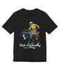 Ride A Cowboy Streetwear Graphic Tee – DarkWildWest Unisex T-Shirt