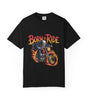 Born to Ride Skeleton Biker – DarkWildWest Unisex T-Shirt