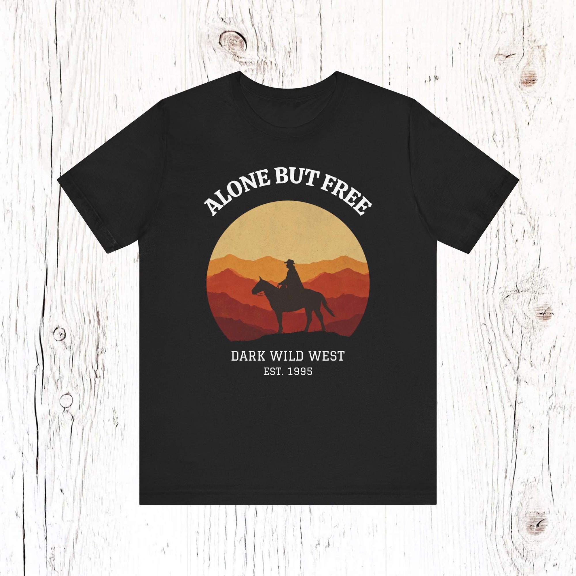 Ride Into the Sunset Cowboy - DarkWildWest Unisex T-Shirt