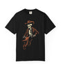 Skeleton Cowboy Riding Motorcycle – DarkWildWest Unisex T-Shirt
