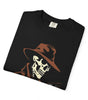 Skeleton Cowboy with Revolver Graphic Tee – DarkWildWest Unisex T-Shirt