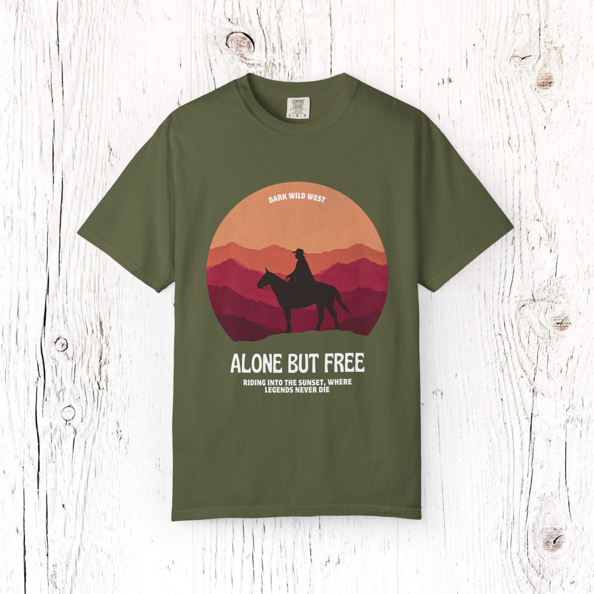 Ride Into the Sunset Cowboy - DarkWildWest Unisex T-Shirt