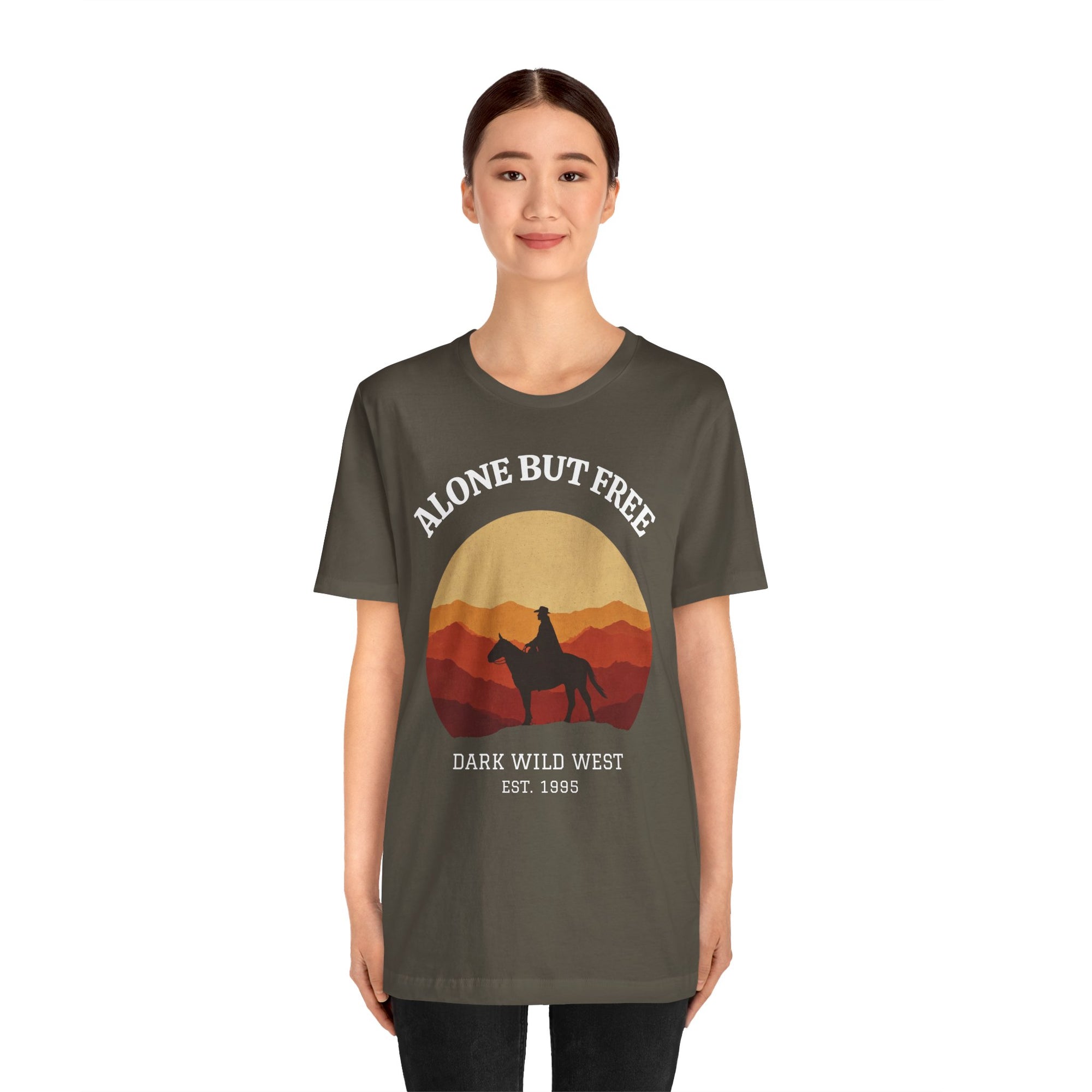 Ride Into the Sunset Cowboy - DarkWildWest Unisex T-Shirt