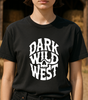 Dark Wild West Skull Logo T-Shirt - Western Outlaw Streetwear Tee