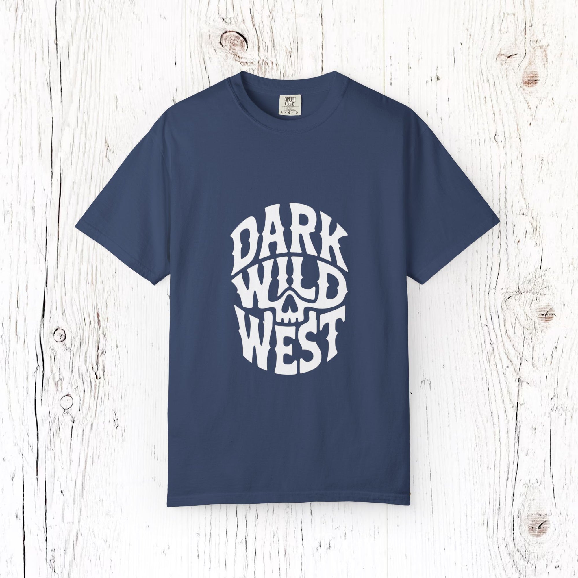 Dark Wild West Skull Logo T-Shirt - Western Outlaw Streetwear Tee