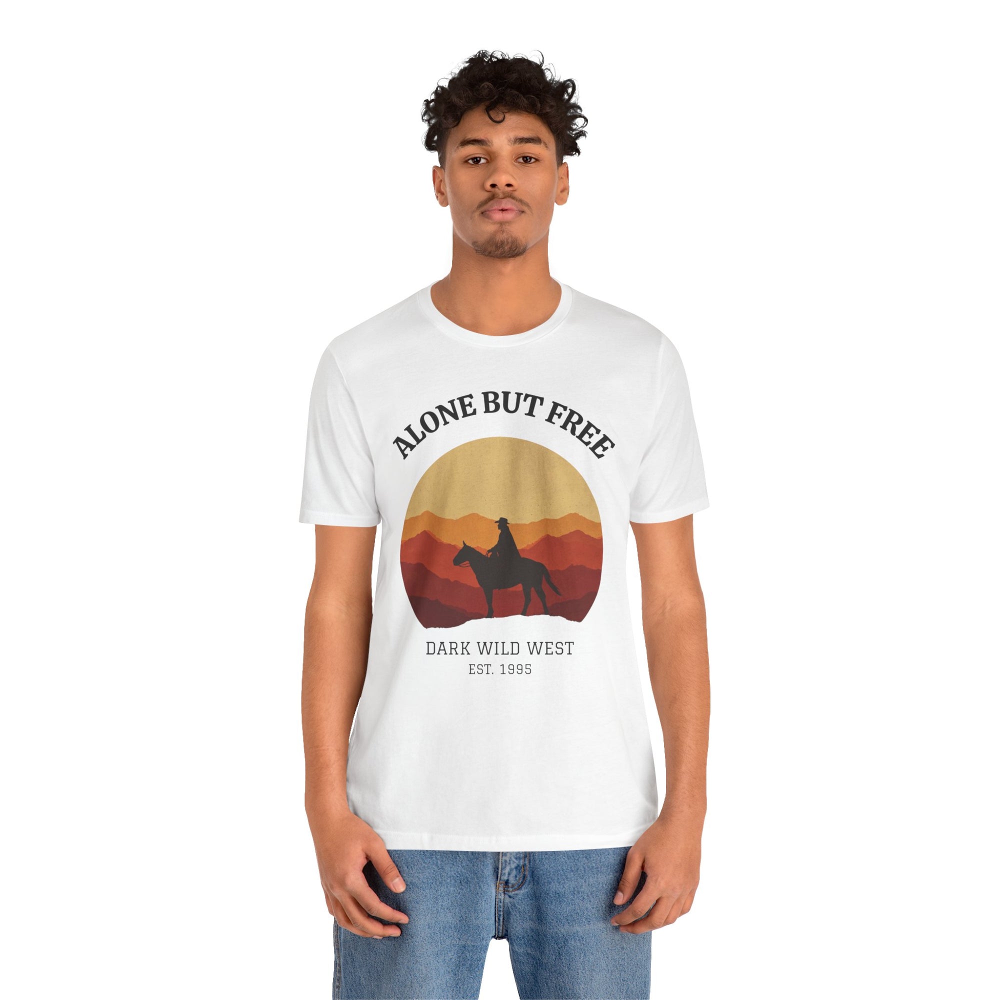 Ride Into the Sunset Cowboy - DarkWildWest Unisex T-Shirt