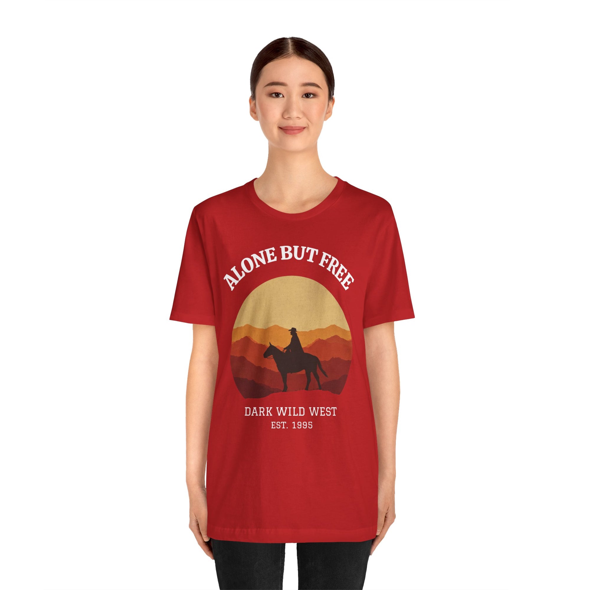Ride Into the Sunset Cowboy - DarkWildWest Unisex T-Shirt