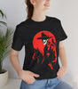Skeleton Cowboy with Horse & Crow – DarkWildWest Unisex T-Shirt