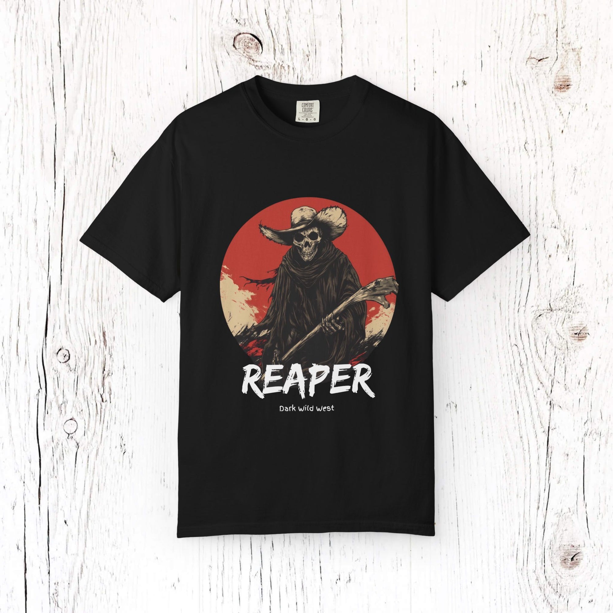 Reaper Cowboy Grim – DarkWildWest Unisex T-Shirt