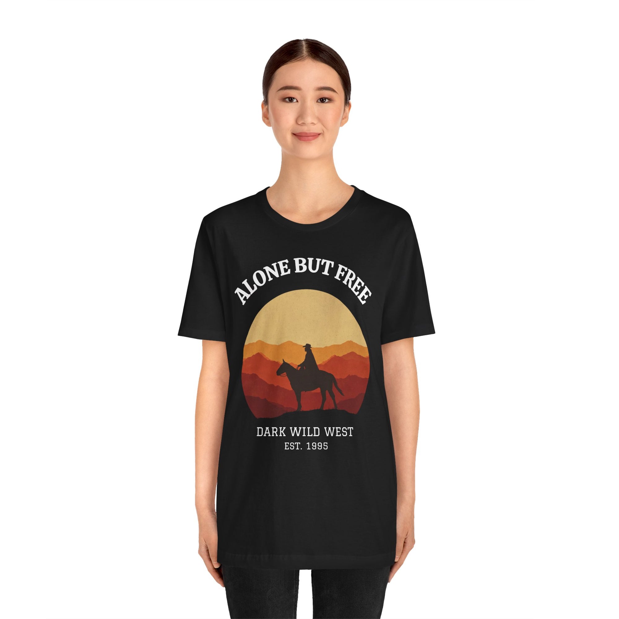 Ride Into the Sunset Cowboy - DarkWildWest Unisex T-Shirt