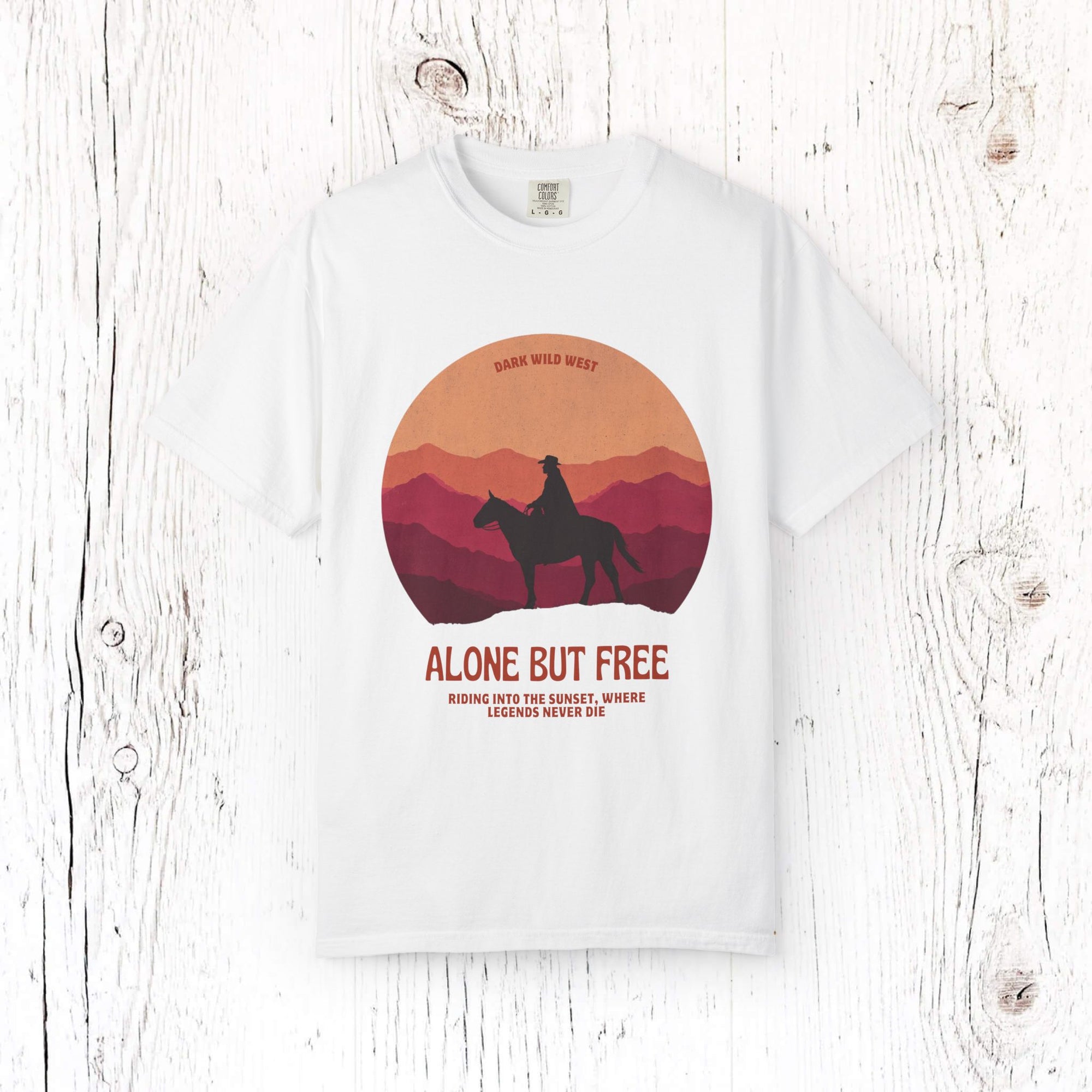 Ride Into the Sunset Cowboy - DarkWildWest Unisex T-Shirt