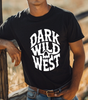 Dark Wild West Skull Logo T-Shirt - Western Outlaw Streetwear Tee