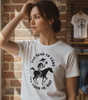 Too Dead To Care - Too Tired To Quit Shirt, Skeleton Cowboy Coffee Tee
