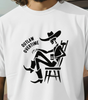Outlaw Overtime Cowboy T-Shirt, Western Skeleton Graphic Tee