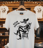 Outlaw Overtime Cowboy T-Shirt, Western Skeleton Graphic Tee