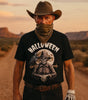 Skeleton Scarecrow with Crow – DarkWildWest Unisex T-Shirt