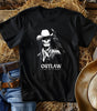 Outlaw Skeleton Cowboy with Raven - DarkWildWest Unisex T-Shirt