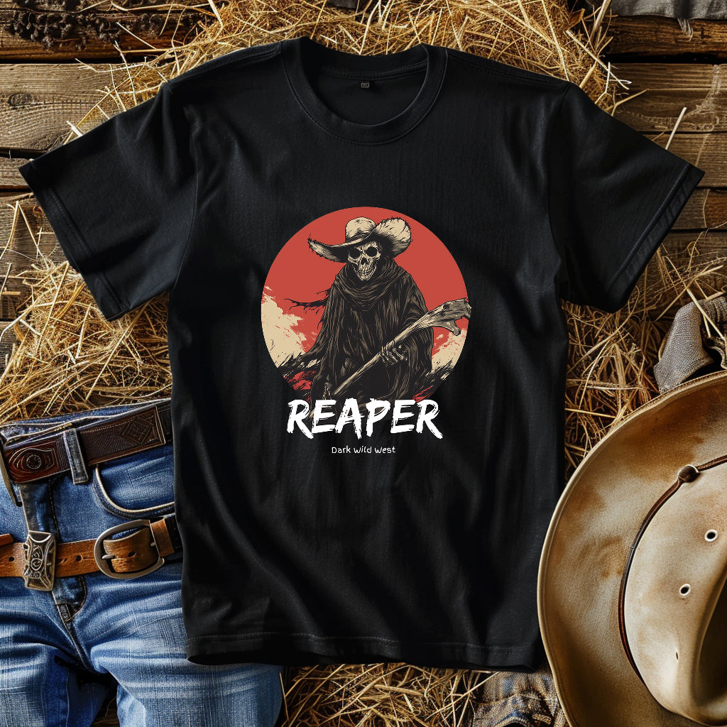 Reaper Cowboy Grim – DarkWildWest Unisex T-Shirt