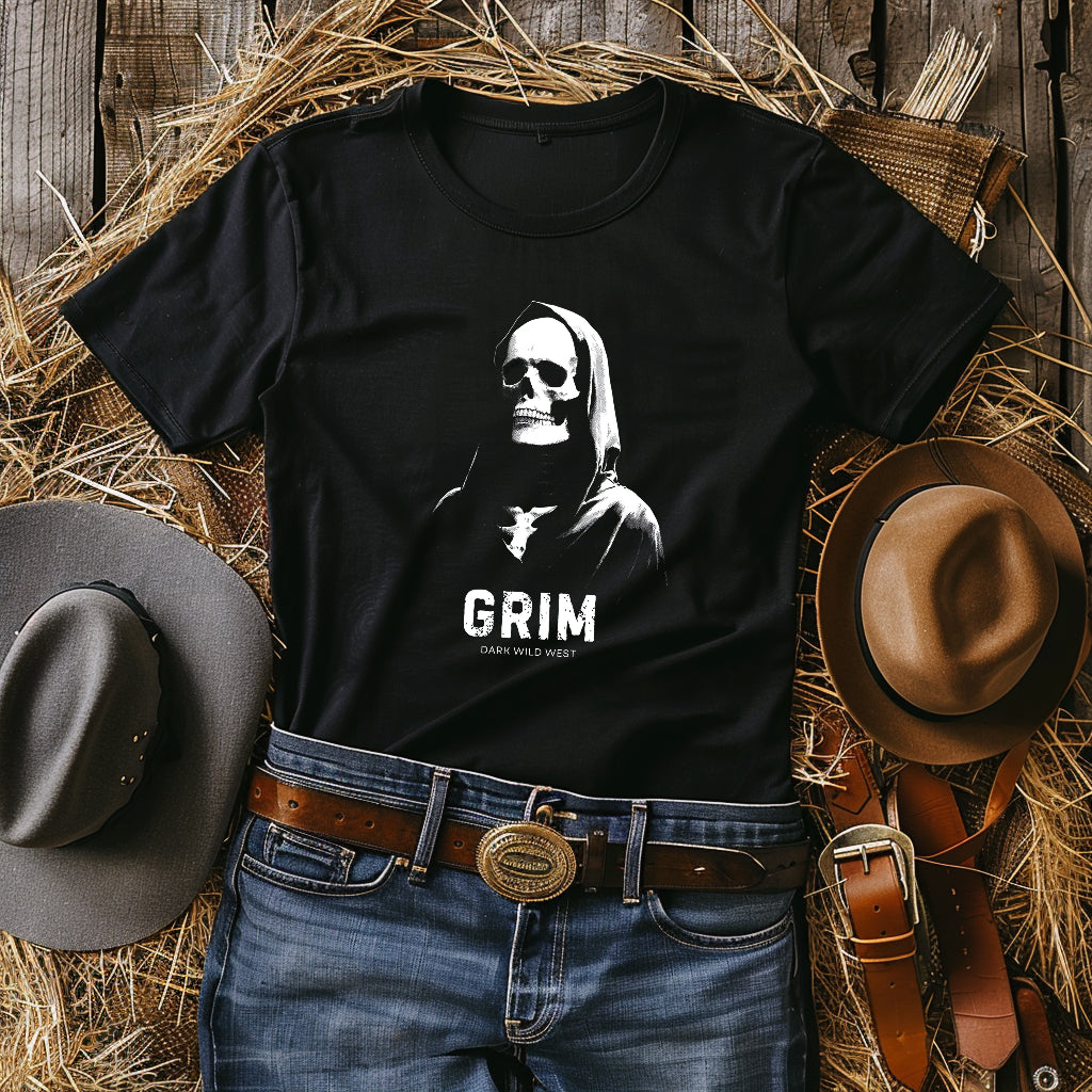 The Reaper - Grim Gothic Outlaw - DarkWildWest Unisex T-Shirt