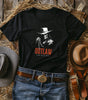 Outlaw Skeleton Cowboy Graphic Tee - DarkWildWest Unisex T-Shirt