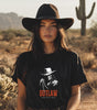 Outlaw Skeleton Cowboy Graphic Tee - DarkWildWest Unisex T-Shirt