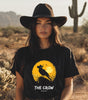 The Crow Cowboy Sunset – DarkWildWest Unisex T-Shirt