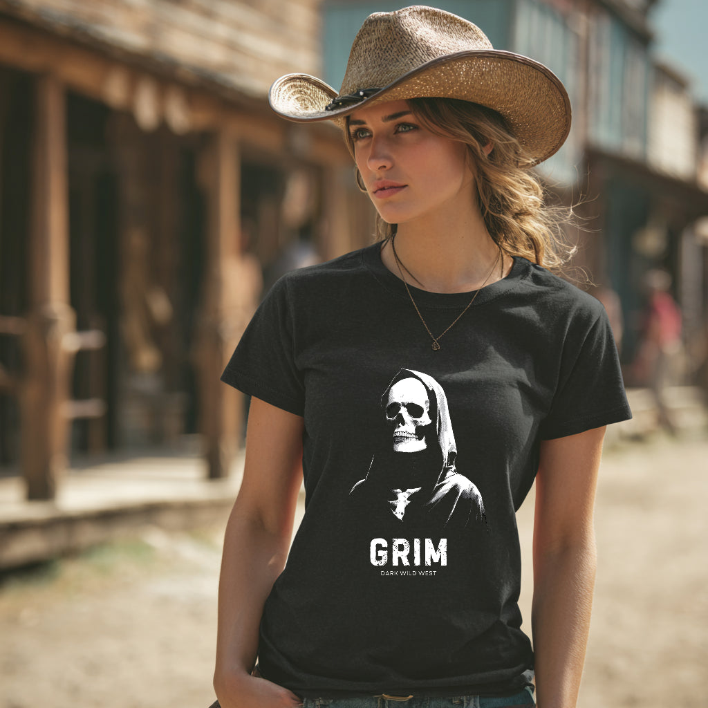 The Reaper - Grim Gothic Outlaw - DarkWildWest Unisex T-Shirt