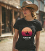 Ride Into the Sunset Cowboy - DarkWildWest Unisex T-Shirt