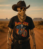 Born to Ride Skeleton Biker – DarkWildWest Unisex T-Shirt