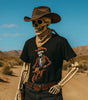 Skeleton Cowboy Riding Motorcycle – DarkWildWest Unisex T-Shirt